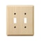 Amerelle Wall Plate, Number of Gangs: 2 Ash Wood, Unfinished Finish, Beige 401TT - alternate 1